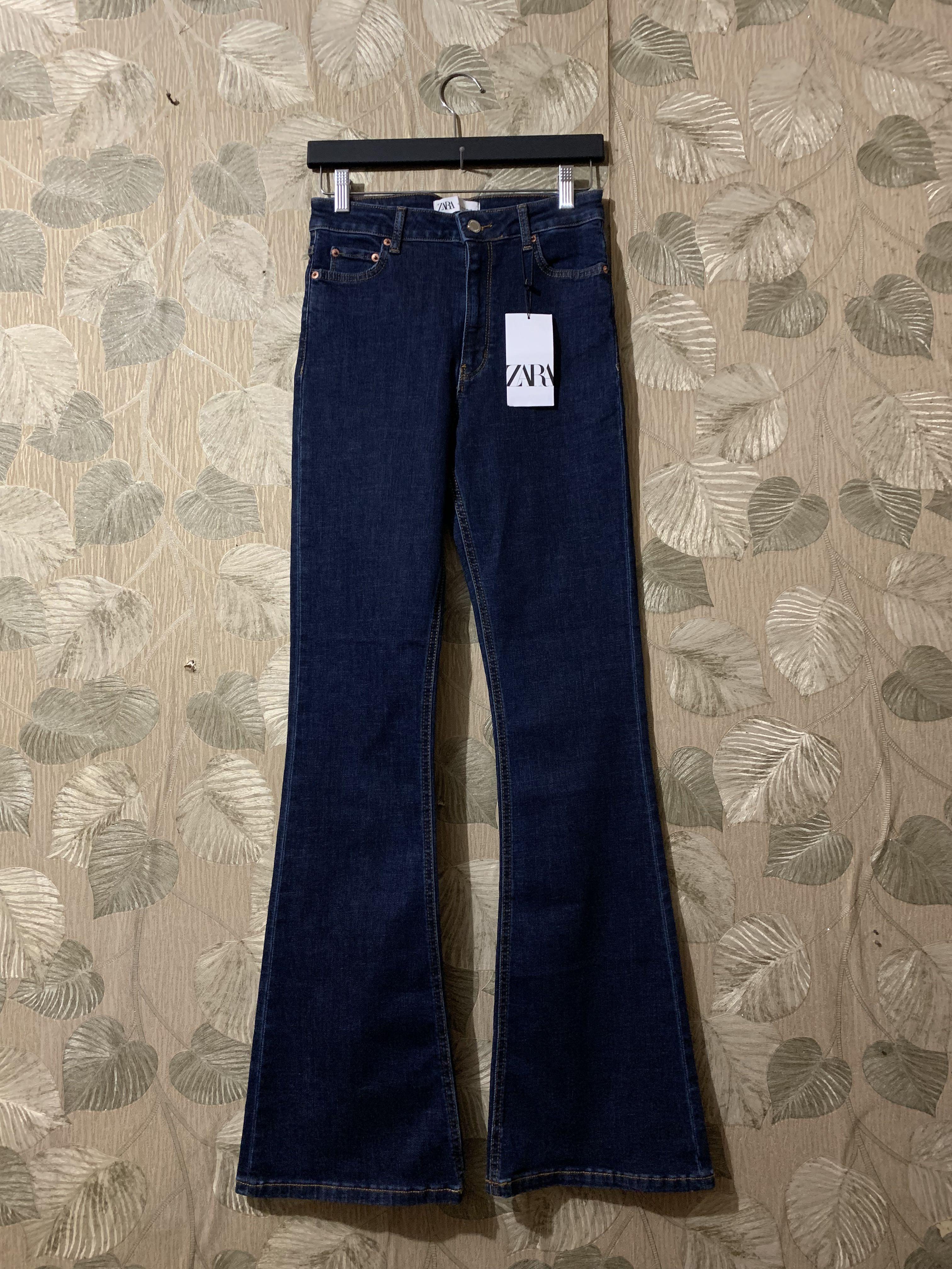 ZARA ZW The Skinny Flare Jeans, Fesyen Wanita, Pakaian Wanita, Bawahan di  Carousell