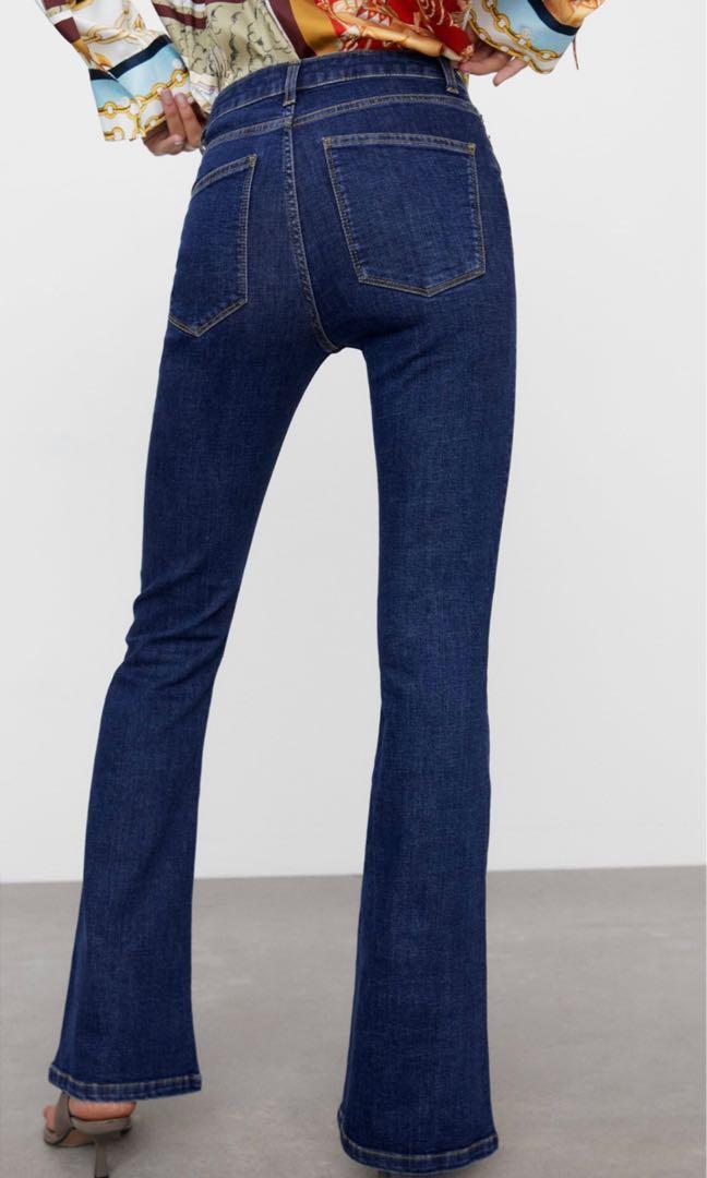 ZARA ZW The Skinny Flare Jeans, Fesyen Wanita, Pakaian Wanita, Bawahan di  Carousell