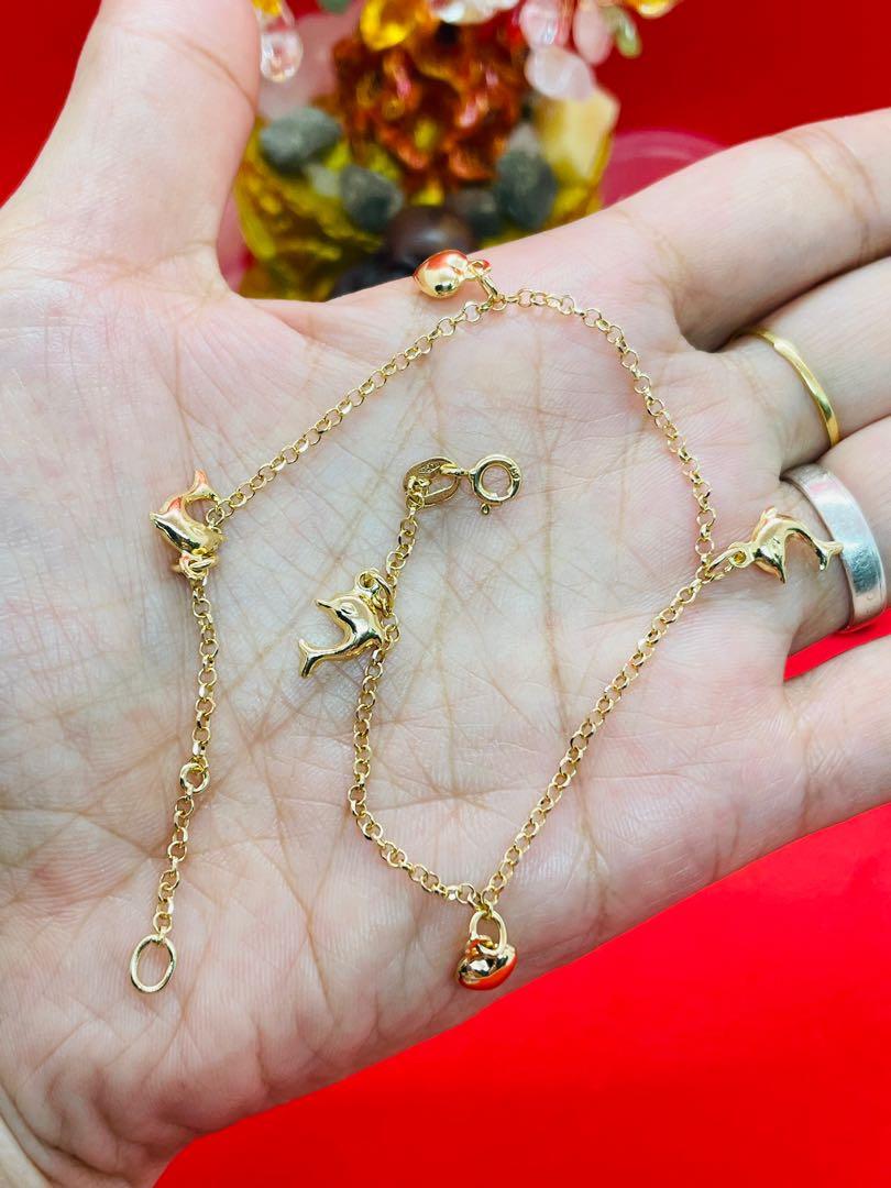 Gold dolphin clearance anklet