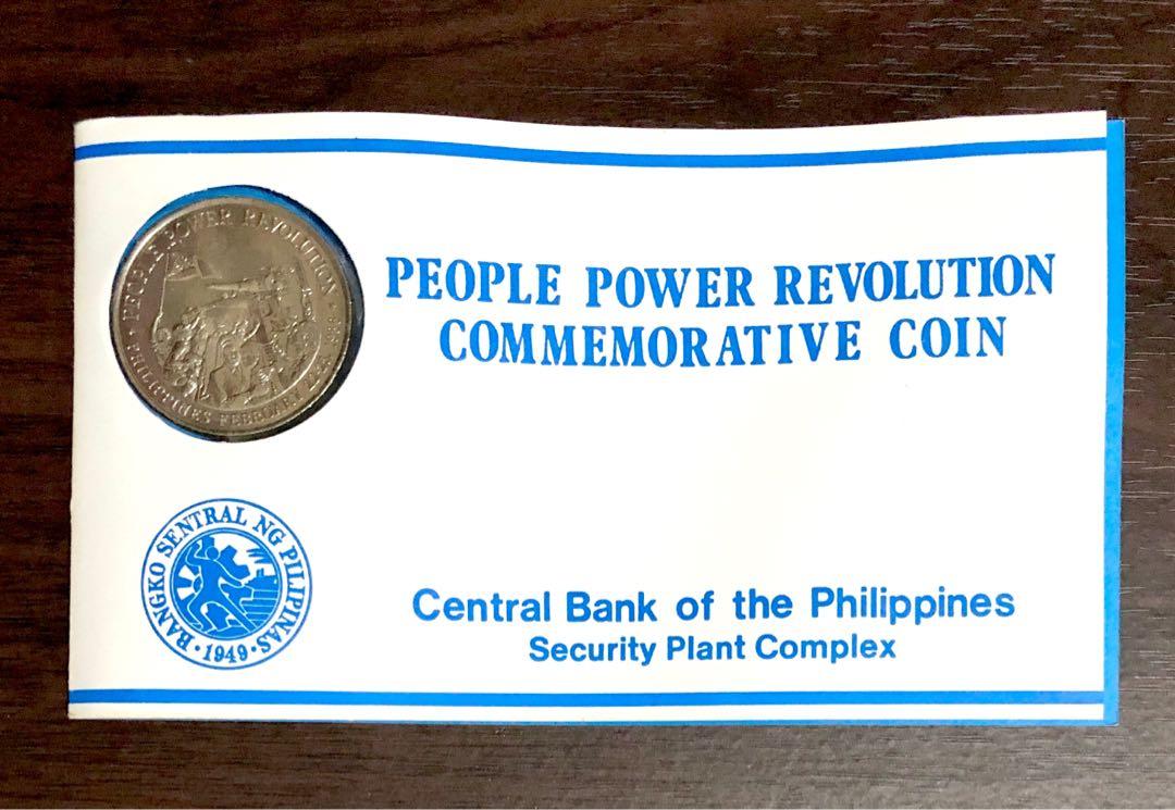 2 commemorative Philippine coins 10 piso people power revolution