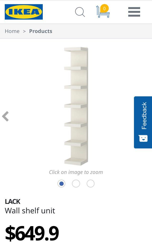 4 unit of IKEA LACK shelves, 傢俬＆家居, 傢俬, 櫃子、組合櫃及置物架 Carousell