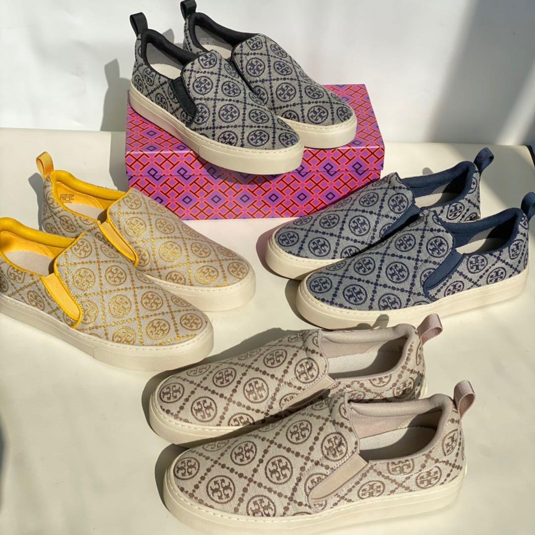 Tory Burch T Monogram Slip on Sneaker Women s Fashion