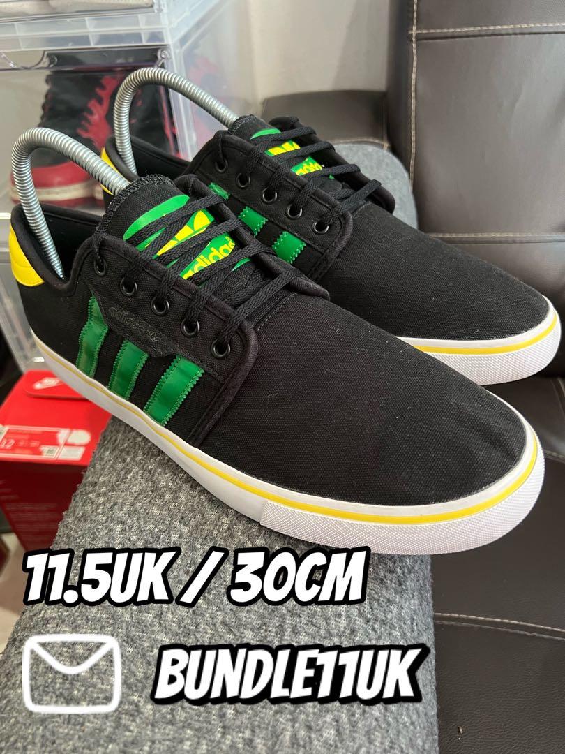 Adidas Seeley Jamaica Black Green Yellow Originals 11.5UK Men s