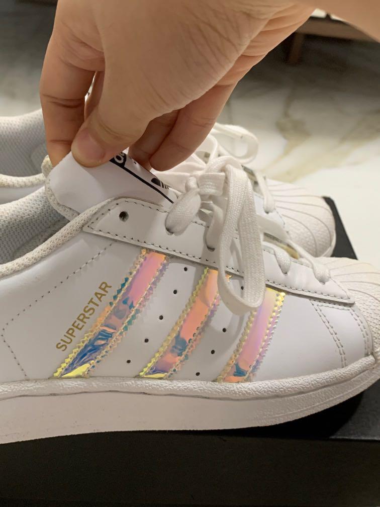 White discount holographic adidas