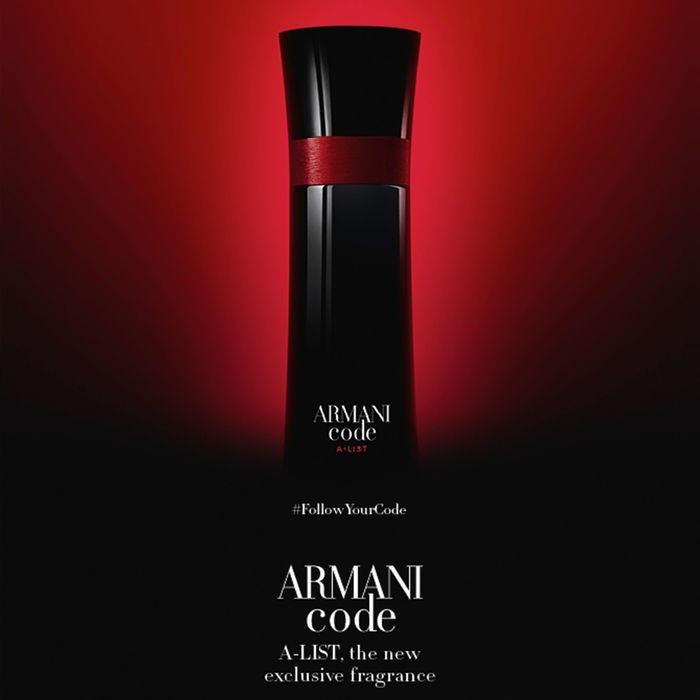 Code a on sale list armani