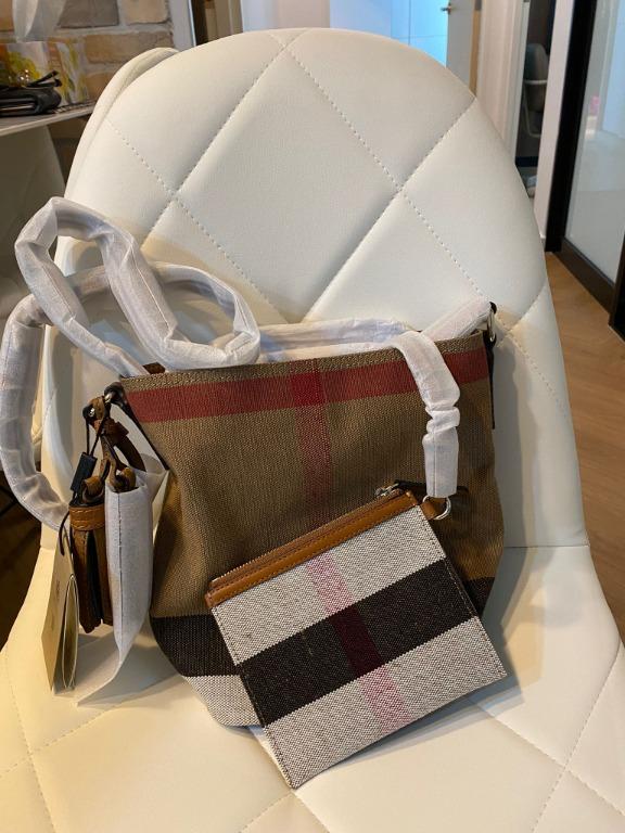 Authentic Burberry Small Ashby Crossbody Bag Saddle Brown, Women's
