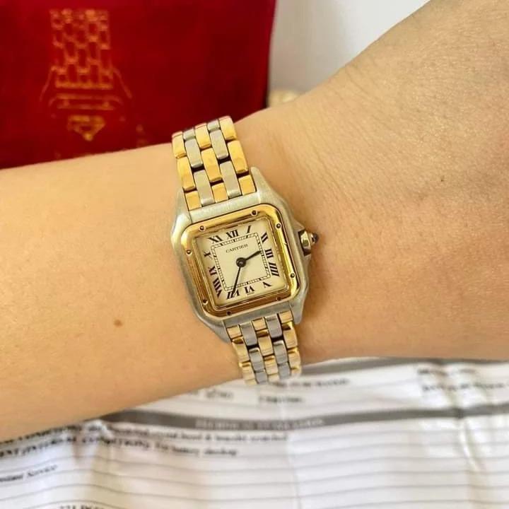 Cartier watch two discount tone