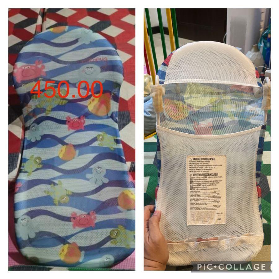 baby bath support net (Category: Bathtub & Bath Accessories) located in Quezon City. Submitted by macky_preloved21 (Listing ID 1124008887, Image 2). Description: 450.00 *Used - Like New Specifications: *Machine-washable mesh fabric *Soft contoured frame *Skid resistant feet *Convenient home use *0-6 months *Max. Weight: 25 lbs. (11.3 kg) Lalamove or grab BDO bpi gcash paymaya Pick up quezon city .
