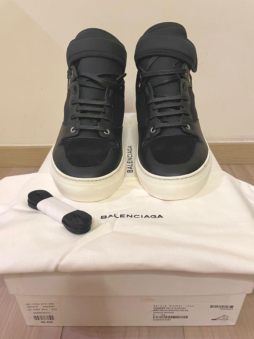 BALENCIAGA PELLE S.GOMM HIGH TOP, 名牌, 鞋及波鞋- Carousell