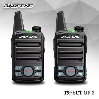 Baofeng BF-T99 mini two-way radio walkie talkie Set of 2 (Black)