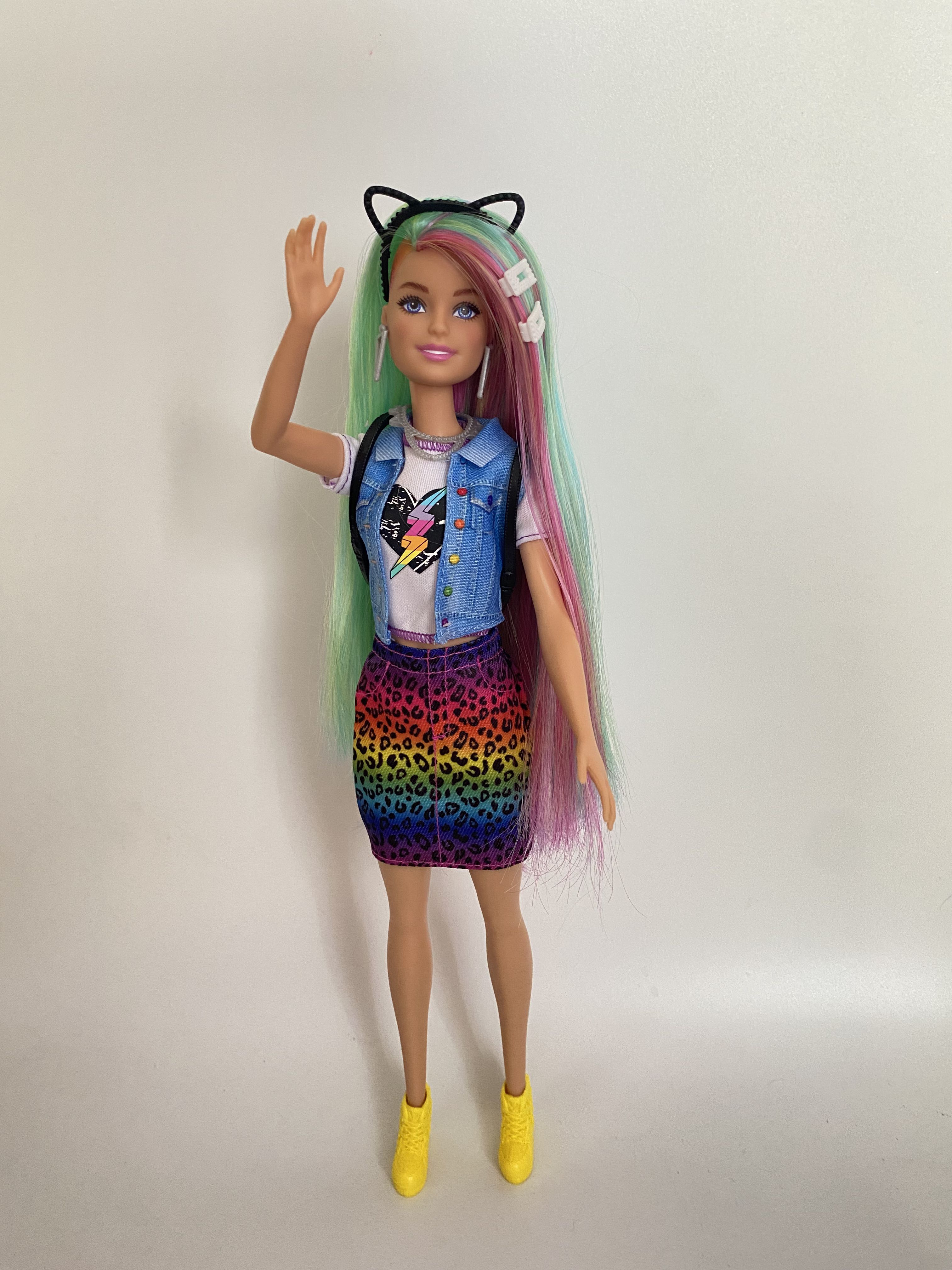 Barbie Fab Hair Feature Doll with Leopard Rainbow Hair Hobbies Toys Toys Games on Carousell
