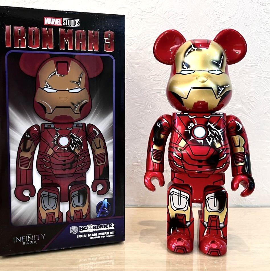 Bearbrick Iron Man Mark VII Damage, 興趣及遊戲, 玩具& 遊戲類