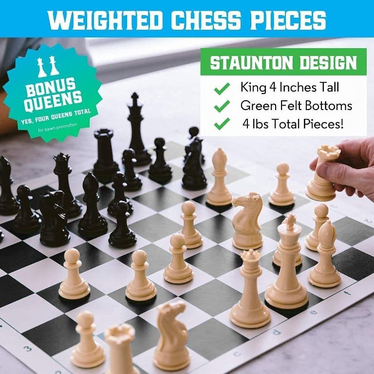 Best Chess Set Ever Quadruple Weighted XL Tournament Style Chess Set