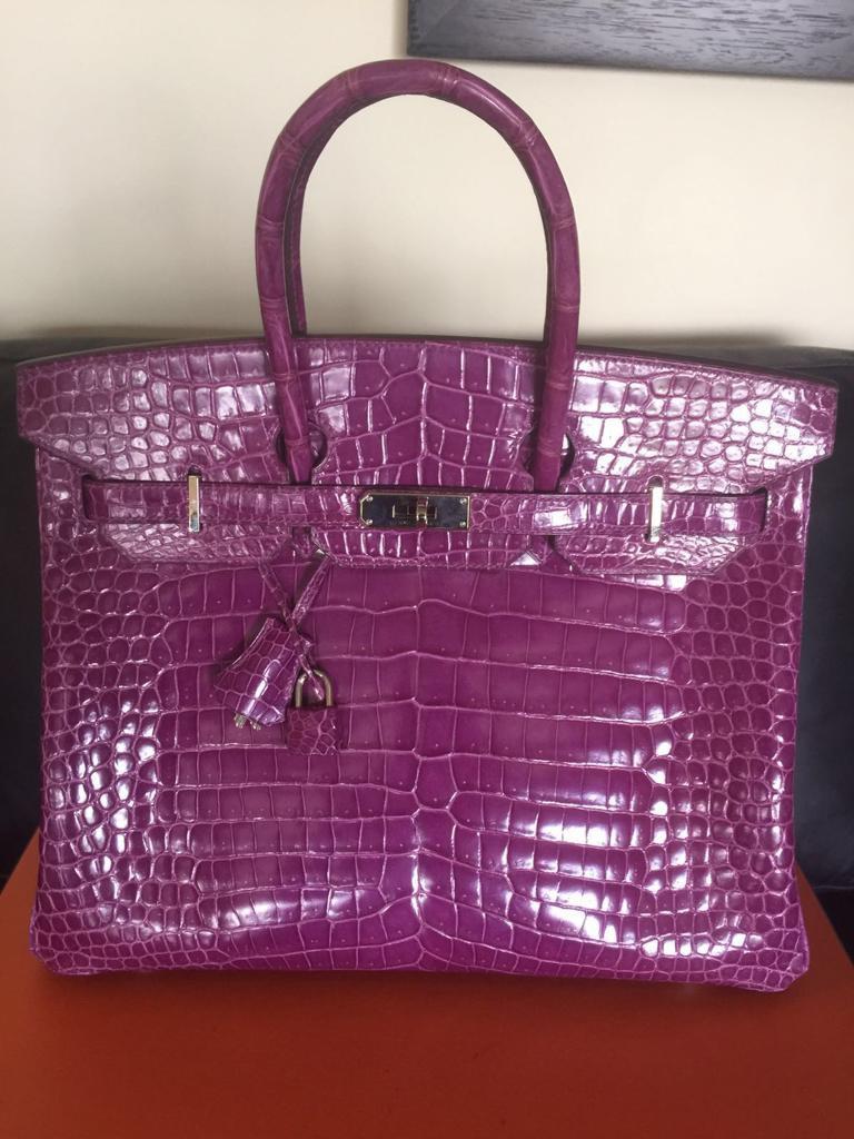 purple crocodile birkin bag