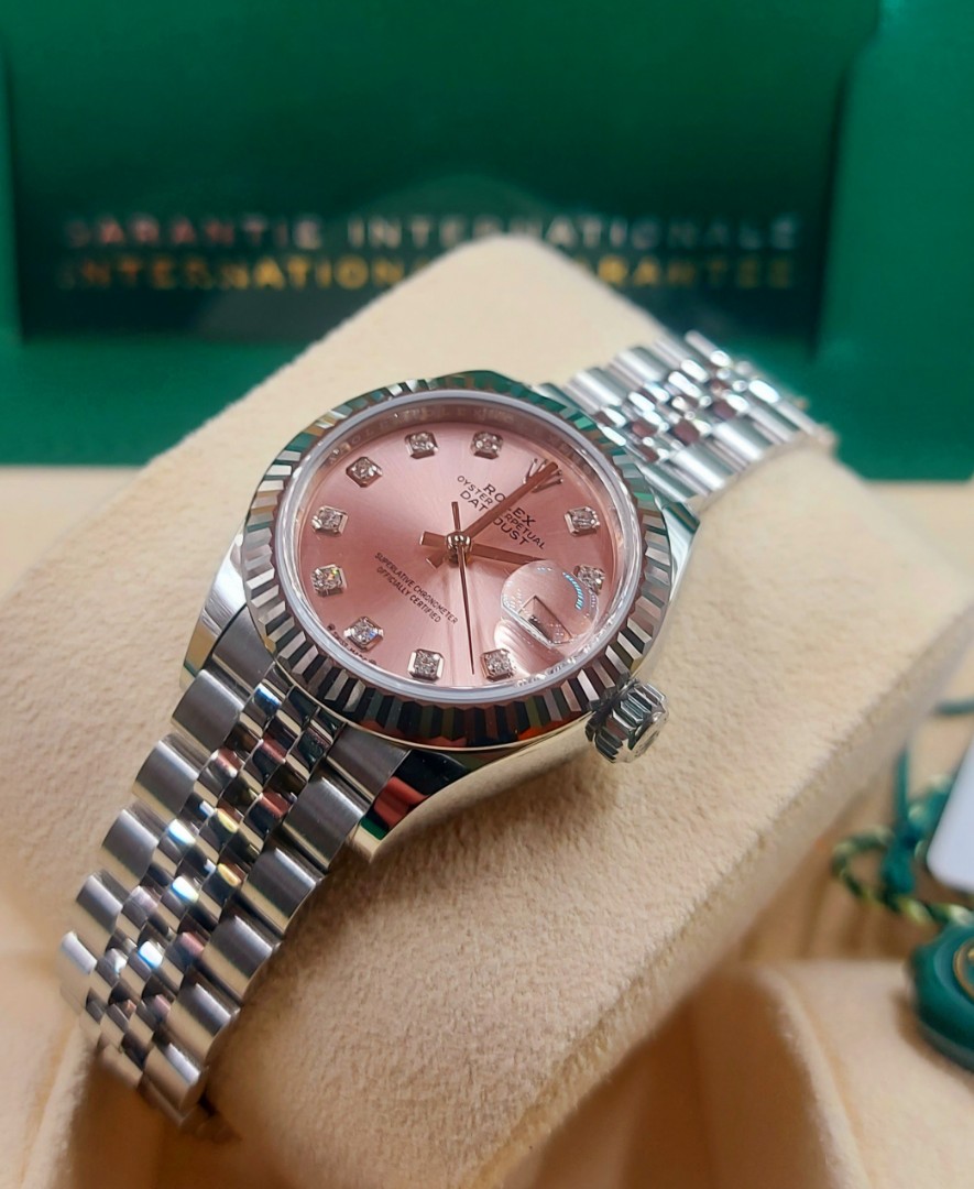Brand New Rolex Datejust 28mm Pink Diamond 279174 Women s Fashion