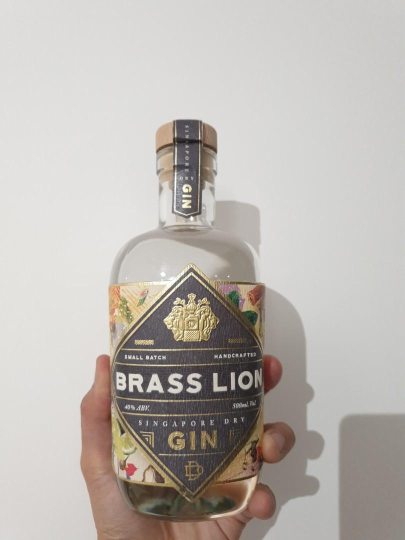 Brass Lion Singapore Dry Gin 500ml, Food & Drinks, Alcoholic Beverages