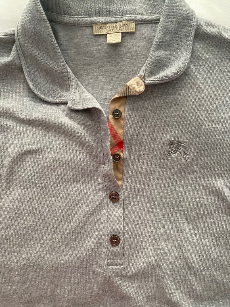 Burberry polo shop mens grey