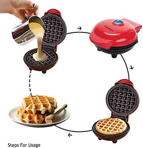  Candora Home automatic Mini Waffle Maker Machine for