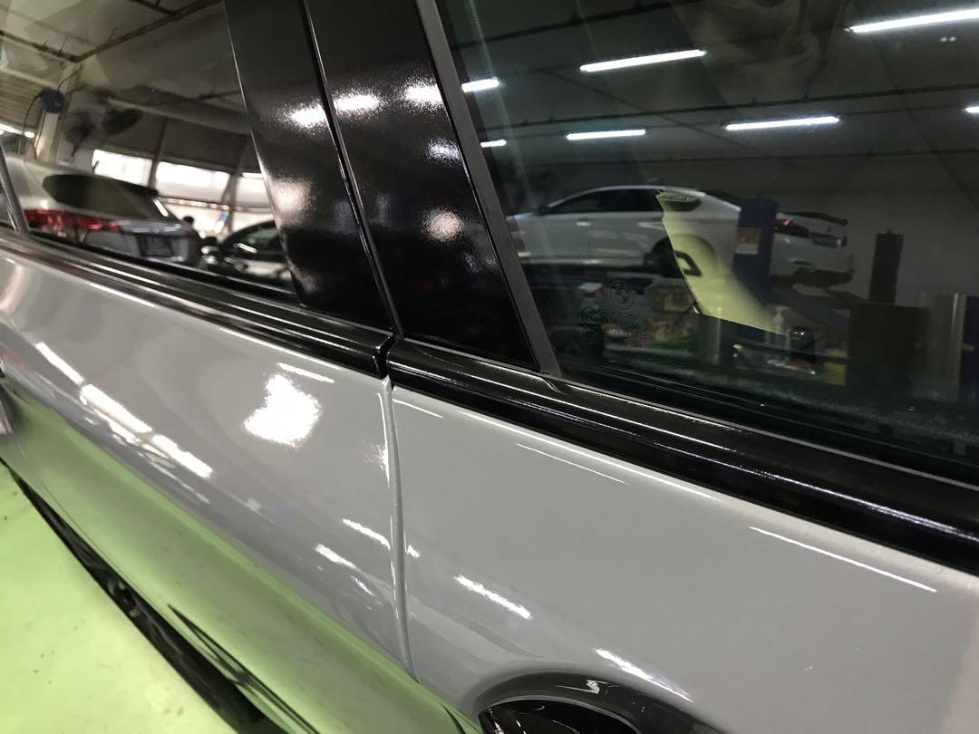 Car window trim dechrome / Car window frame sticker wrap / Car window