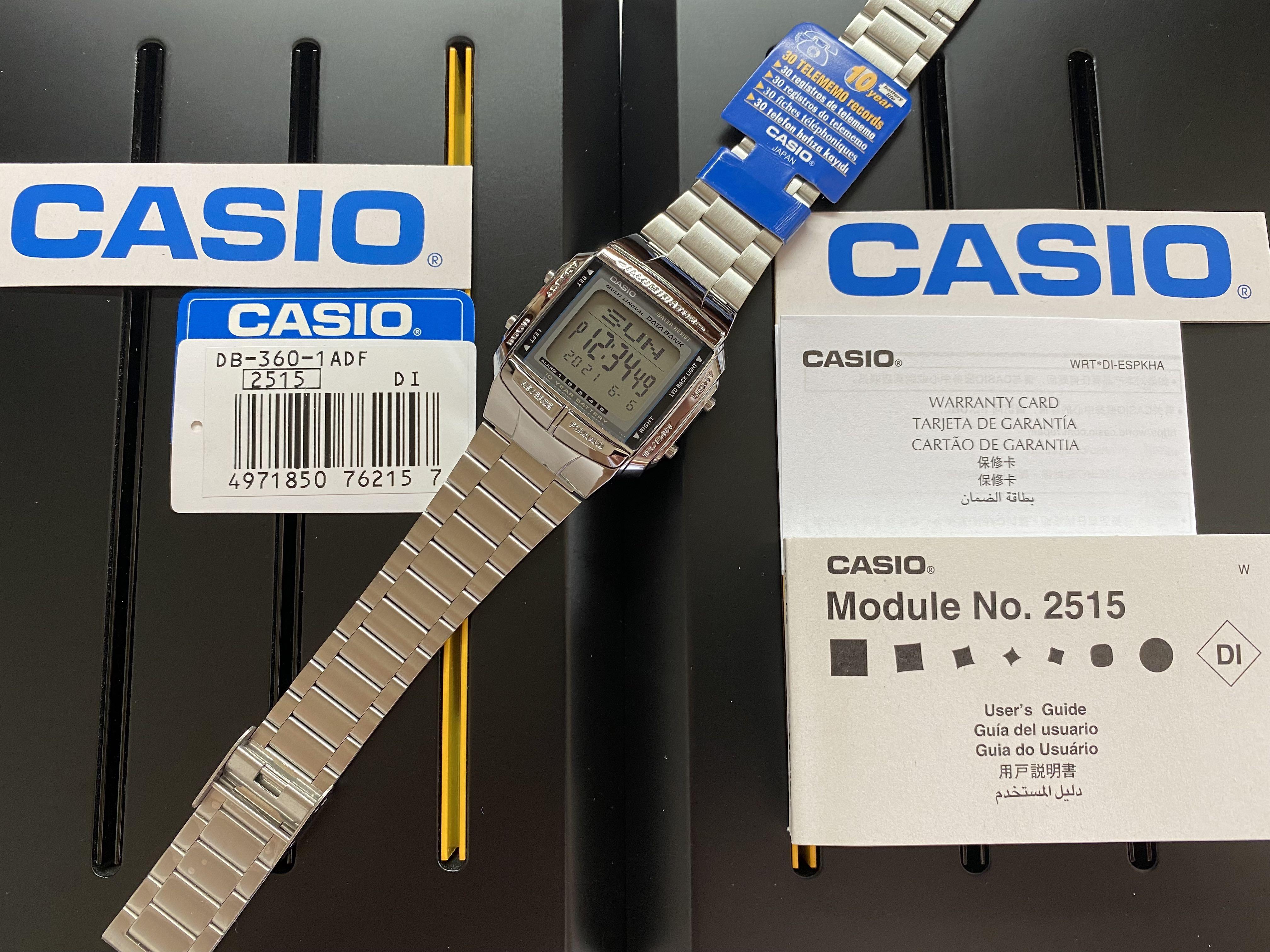 Casio Illuminator DB360 Classic Data Bank Silver Tone DB360 1A