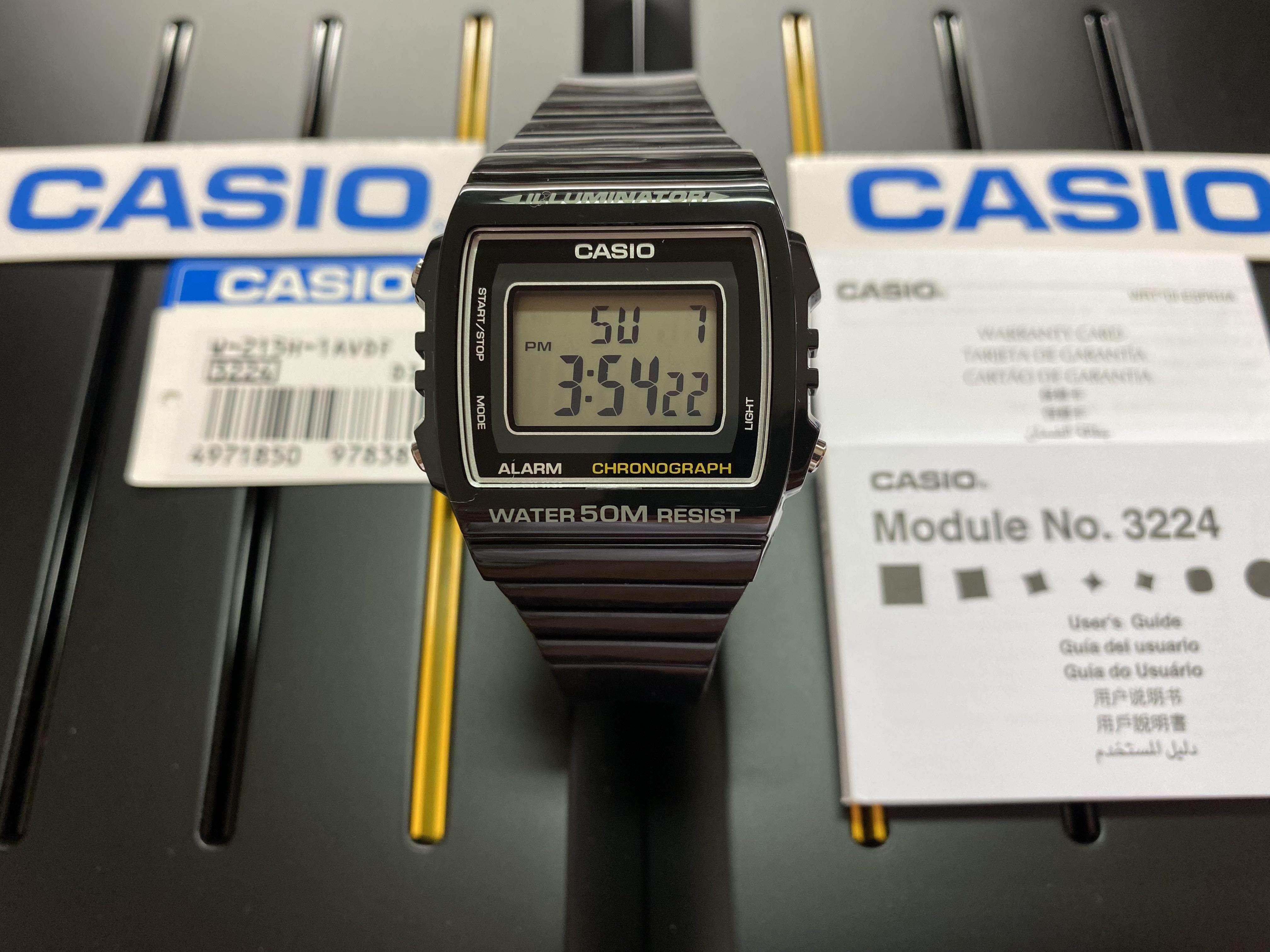 Casio Illuminator W215 Digital Quartz Watch W215H 1A Brand New