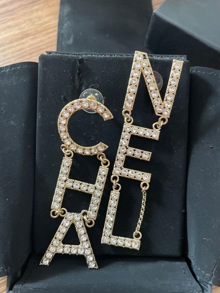 Chanel 2019 Letter Drop Earrings - Gold-Tone Metal Drop, Earrings -  CHA476620 | The RealReal