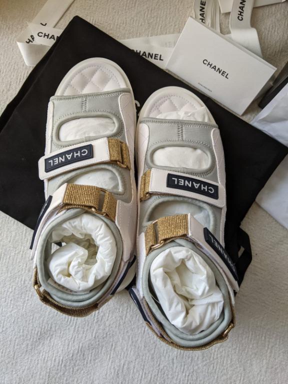 Coco chanel sandals velcro outlet