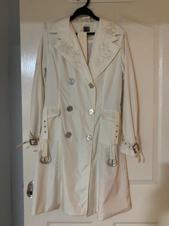 Pre Xmas Sale: Christian Dior Trench Coat with Embroidered Flower