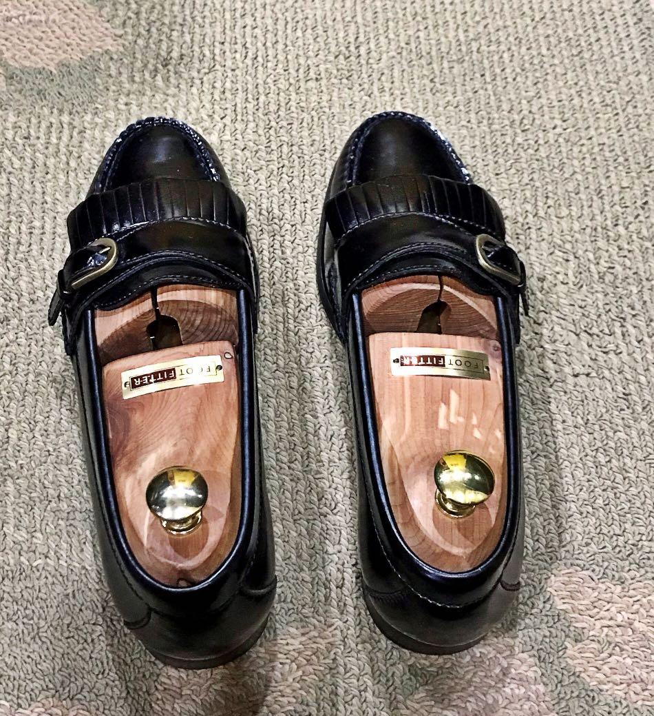 Cole Haan Black Pinch Buckle Loafers