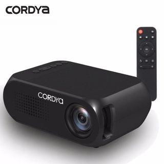 Cordya YG320 1080p LCD Portable Projector for Home Cinema Theater TV (Black)