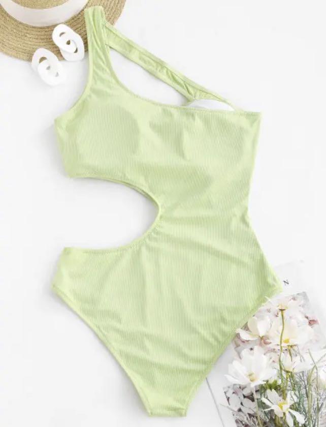 Side Button Cutout One Piece Swimsuit For Women Backless Jersey Ultra Stretch Vacation Ready