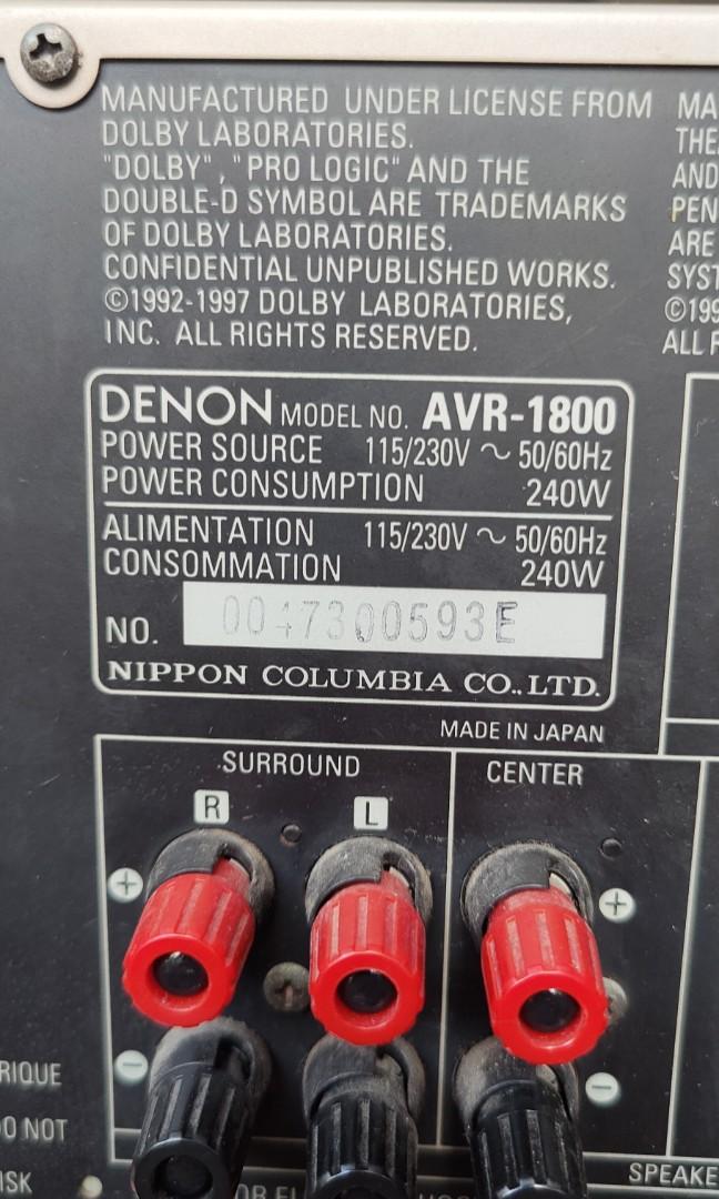 DENON-AVR-1800-5.1サラウンドシステム