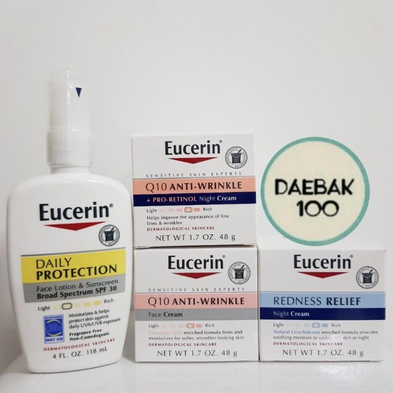 Eucerin Q10 Anti Wrinkle Face Cream / Pro Retinol Night Cream / Daily