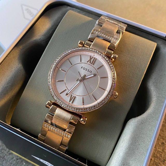 Rose Gold Tone Stainless Steel Watch 