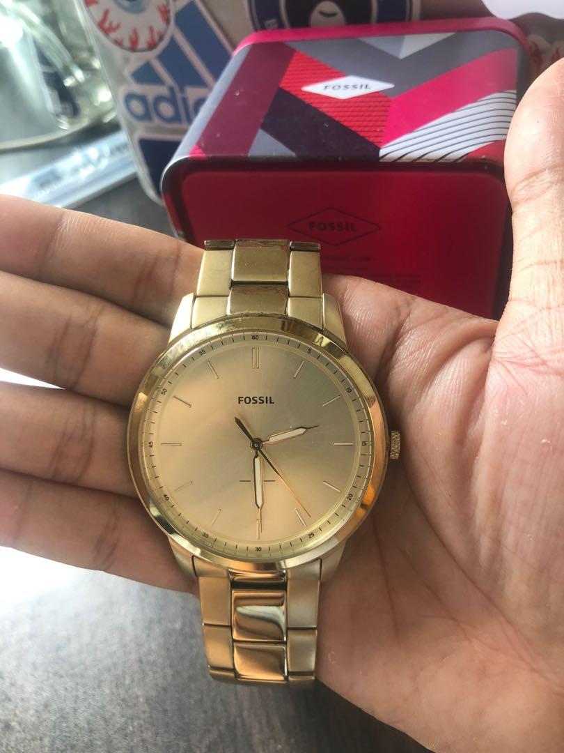 Fossil shop minimalist gold