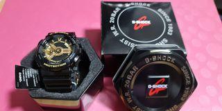 G Shock Black and Gold Mens Watch