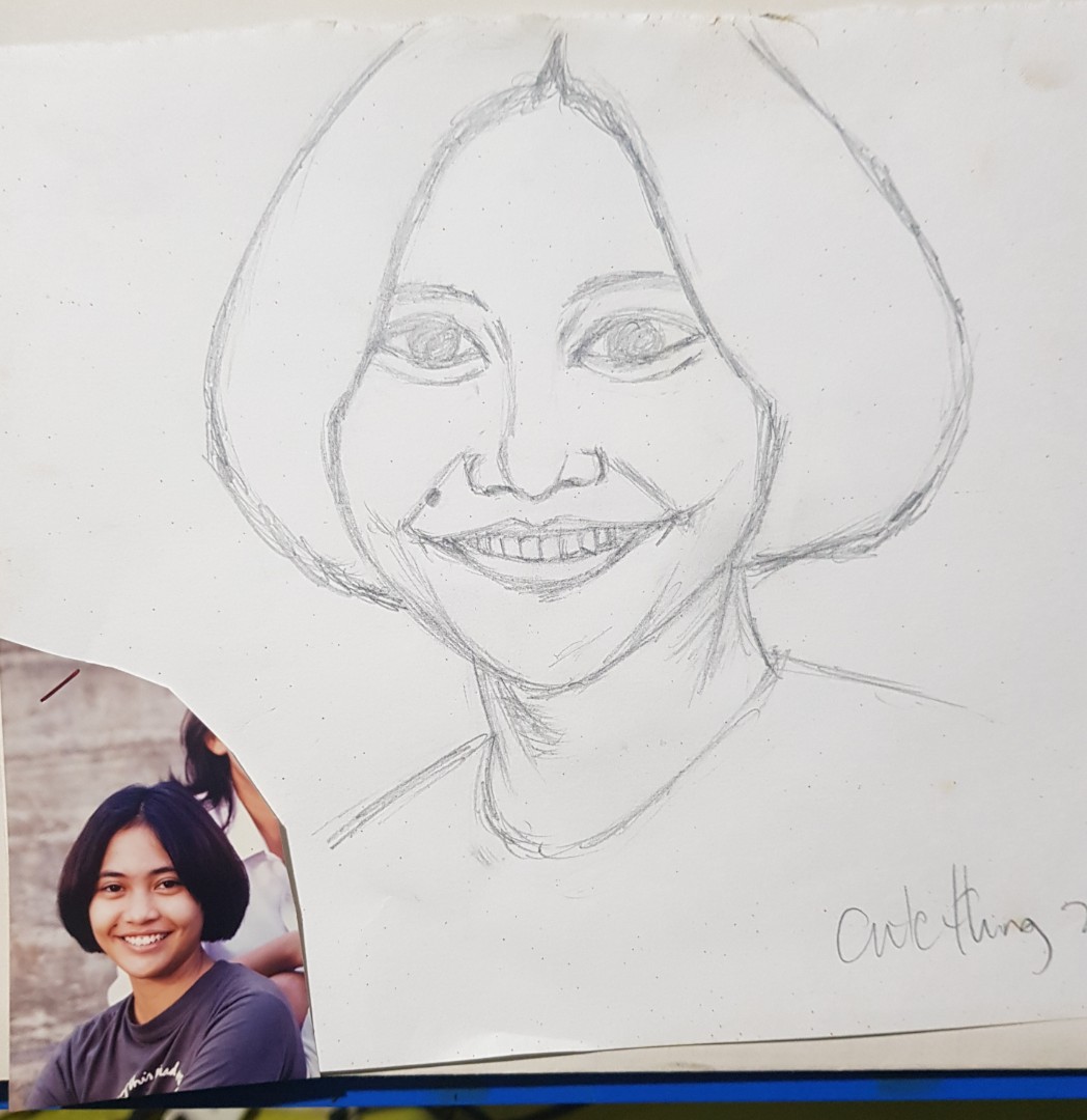 Gambar sketsa wajah dengan tangan, Jasa, Lainnya di Carousell