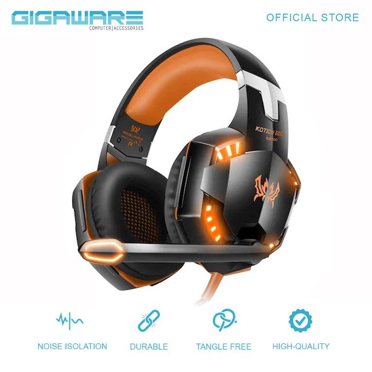 Gigaware G2000 Gaming Headphone LED Wired Headset Audio
