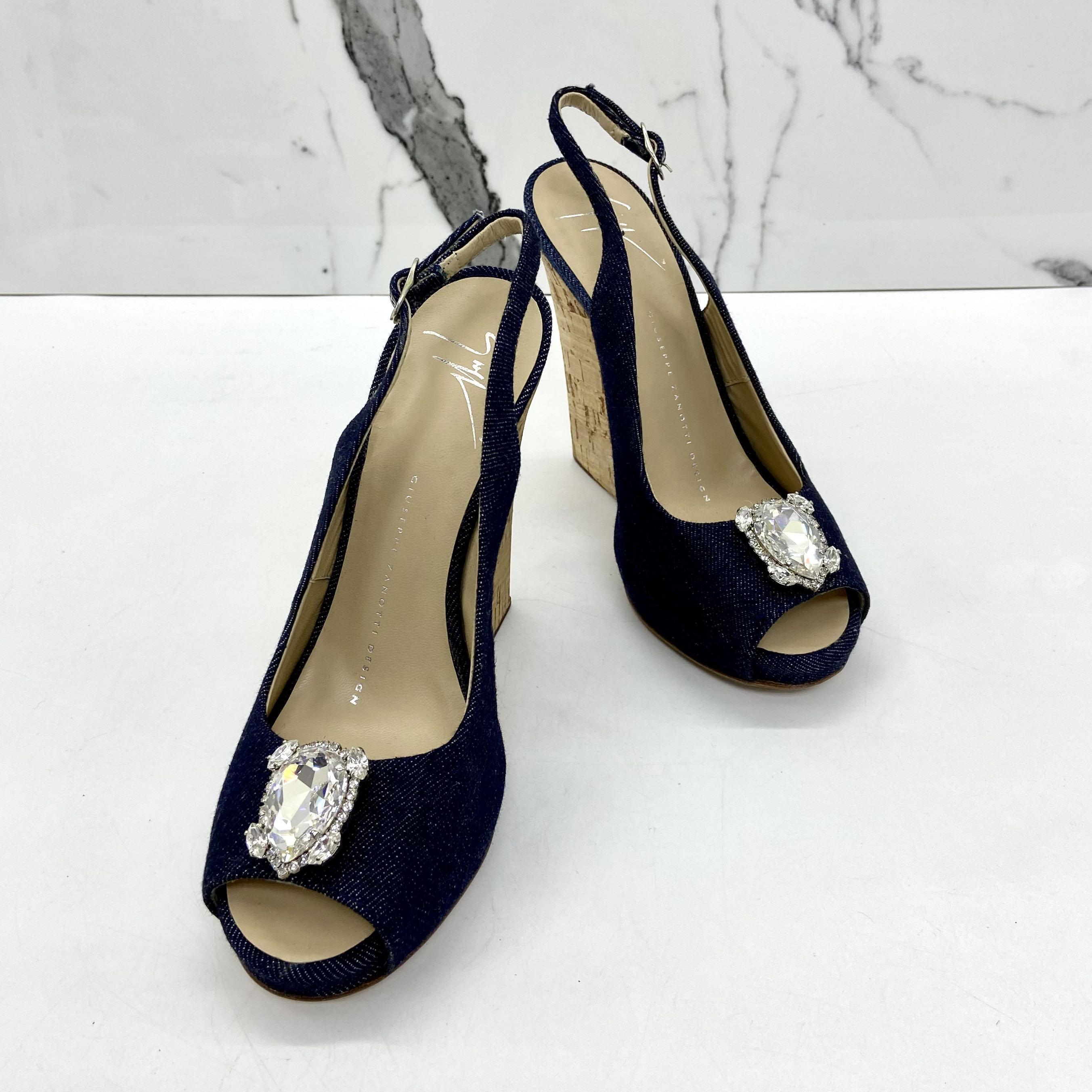 Giuseppe zanotti denim heels outlet