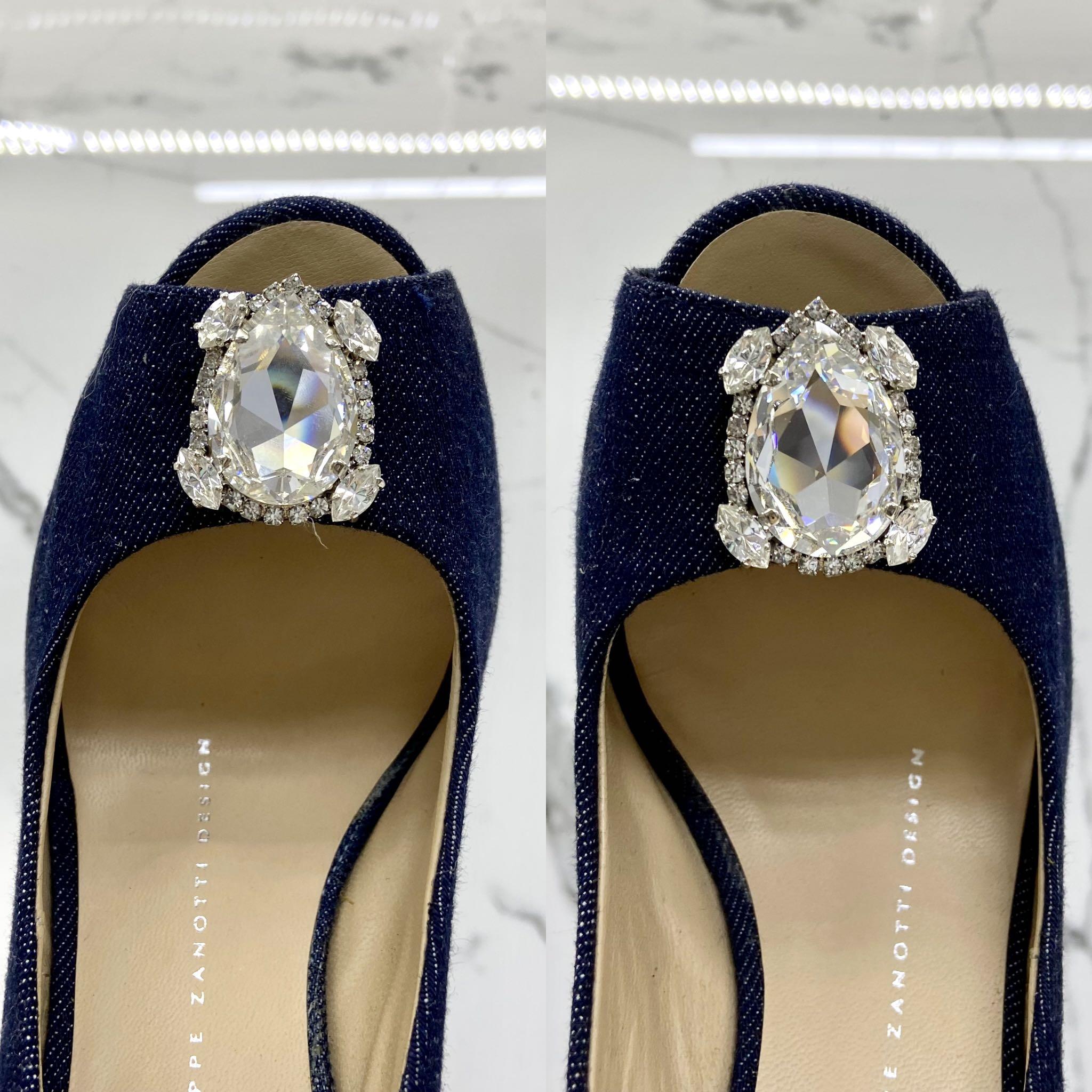 Giuseppe zanotti denim heels sale