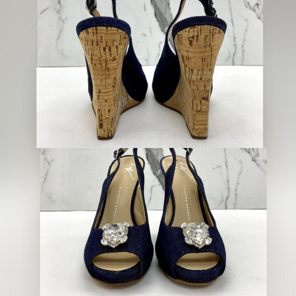 Giuseppe zanotti denim heels sale