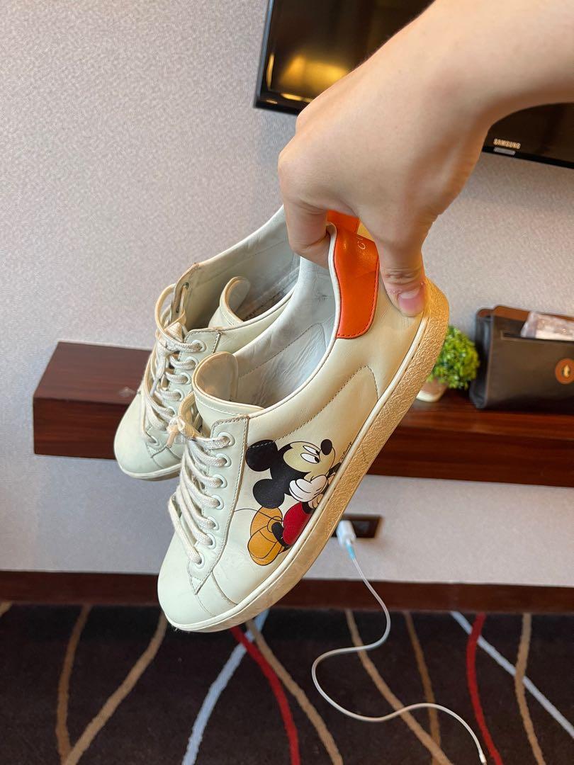 gucci ace sneakers mickey mouse, Women's Fashion, Footwear, Sneakers on  Carousell