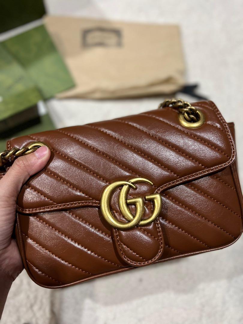 Gucci marmont brown bag clearance