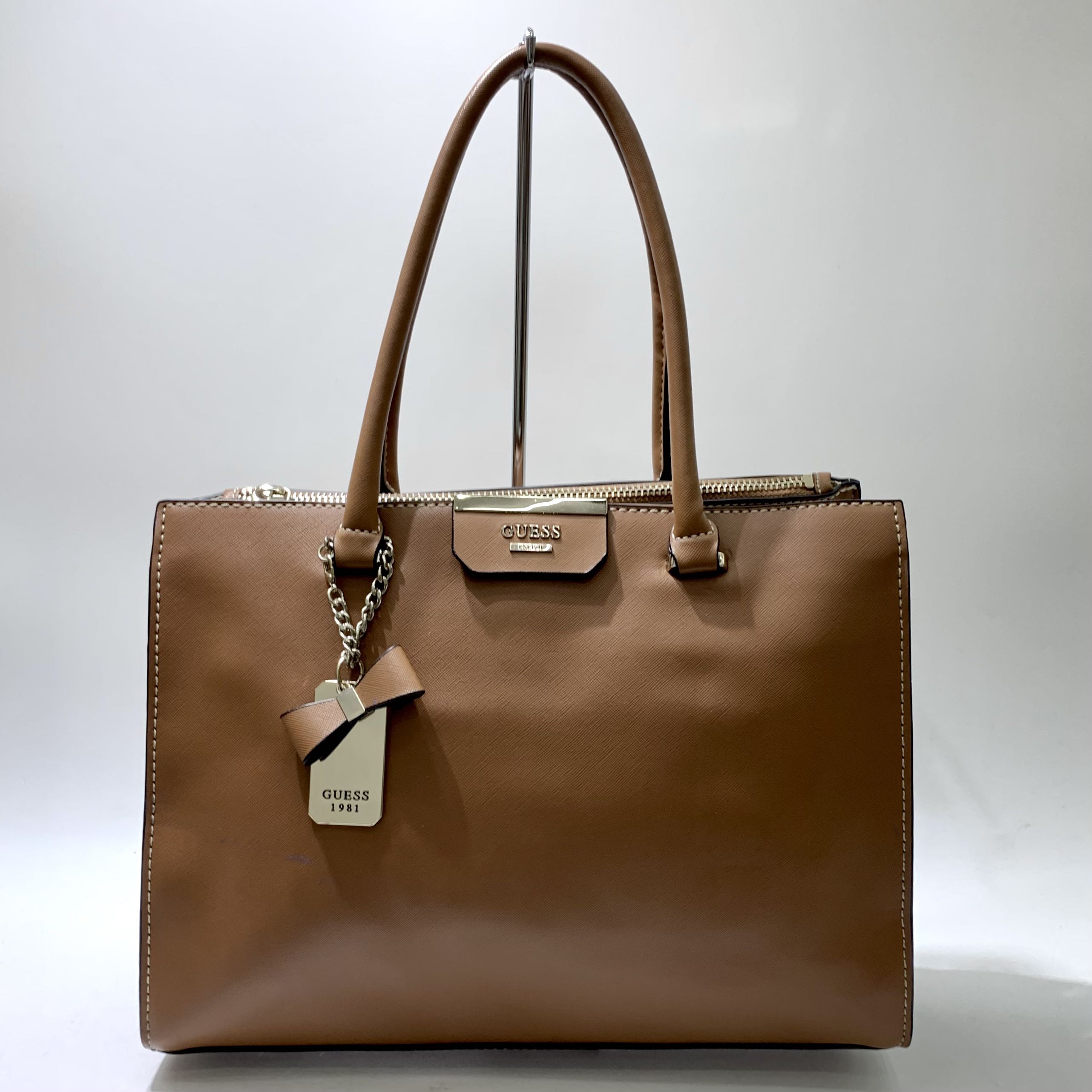 guess brown tote bag