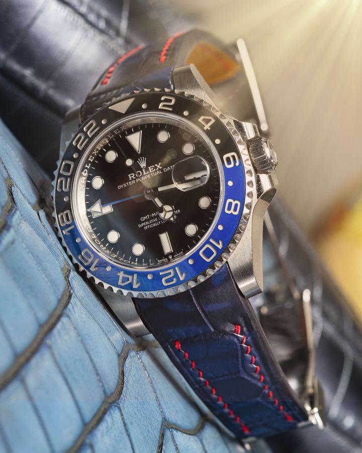 Gmt master leather strap sale