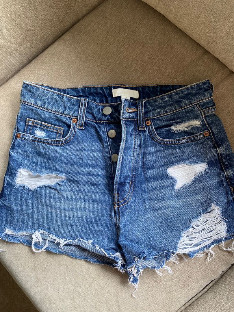 high waisted jean short