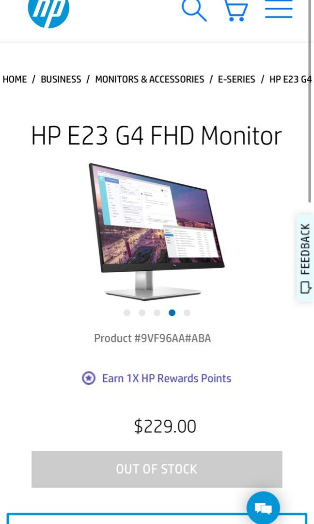 Hp E23 G4 FHD MONITOR, Computers & Tech, Laptops & Notebooks on Carousell