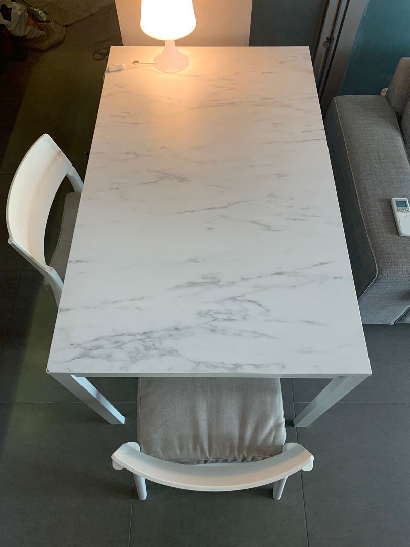 Ikea dining sale table marble