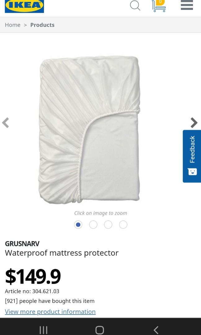 GRUSNARV Waterproof mattress protector, Full - IKEA
