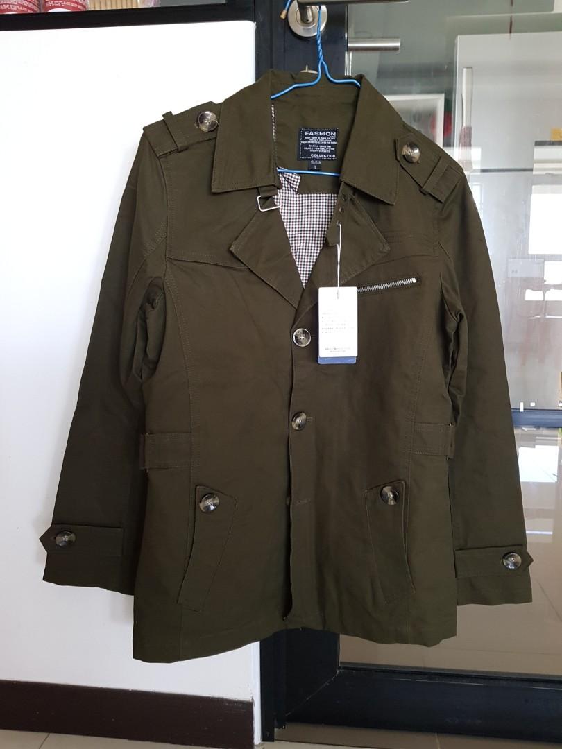 Mens best sale cotton overcoat